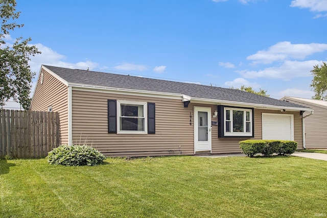 1946 Renfrew Dr, South Bend, IN 46614 - ranch-style home featuring an attached garage, roof with shingles, and concrete driveway