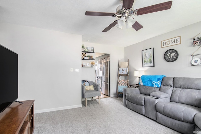 1946 Renfrew Dr, South Bend, IN 46614 - living room featuring ceiling fan and carpet