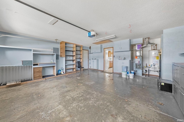2319 Autumn Lake Pl, Fort Wayne, IN 46818 - garage featuring gas water heater, a garage door opener, electric panel, and heating unit