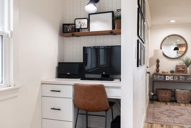 5157 N County Rd 850 W, Mulberry, IN 46058 - home office with baseboards and wood finished floors