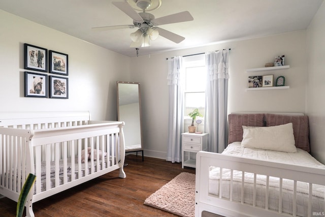 5157 N County Rd 850 W, Mulberry, IN 46058 - bedroom featuring wood finished floors and a ceiling fan