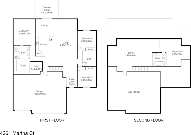 4261 Martha Ct, Newburgh, IN 47630 - view of floor plan / room layout