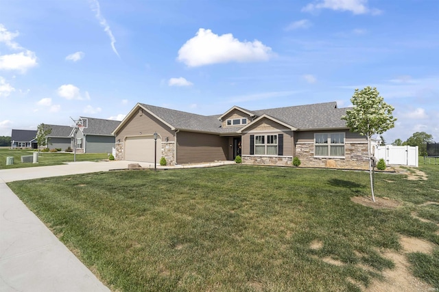 773 Sycamore St, Decatur, IN 46733 - craftsman inspired home with stone siding, driveway, an attached garage, and roof with shingles