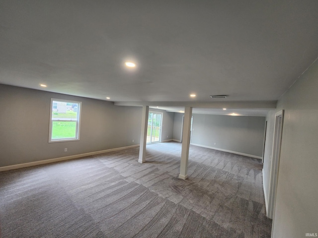1584 Snyder St, Wabash, IN 46992 - basement featuring carpet, recessed lighting, and healthy amount of natural light