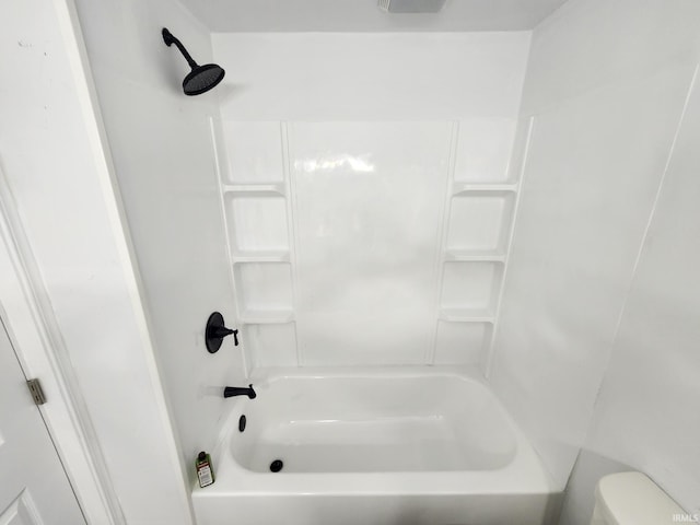 1584 Snyder St, Wabash, IN 46992 - bathroom featuring toilet and shower / washtub combination