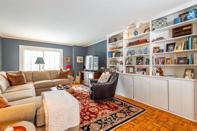 921 S Sheridan Dr, Bloomington, IN 47401 - living room with ornamental molding