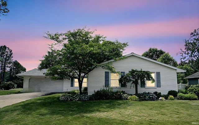 1504 Hillcrest St, North Manchester, IN 46962 - ranch-style home featuring driveway, an attached garage, and a front yard