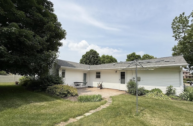 1504 Hillcrest St, North Manchester, IN 46962 - back of property with a patio area and a shingled roof
