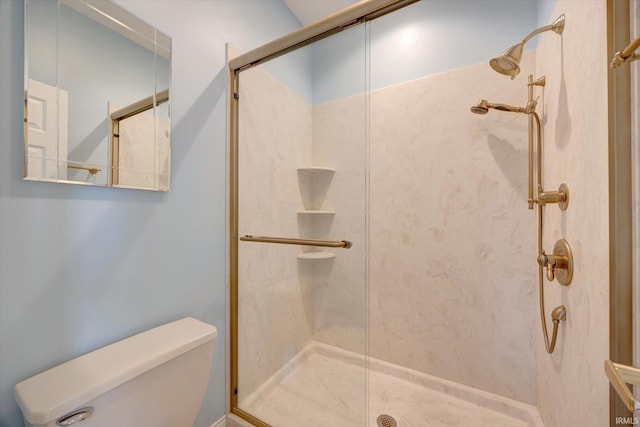 9109 S Front Nine Dr, Bloomington, IN 47401 - bathroom with a shower stall and toilet