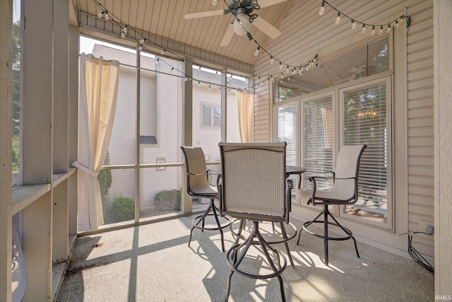 9109 S Front Nine Dr, Bloomington, IN 47401 - sunroom / solarium featuring ceiling fan