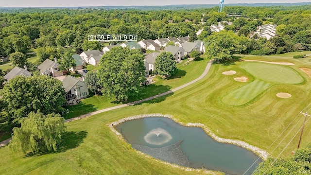 9109 S Front Nine Dr, Bloomington, IN 47401 - aerial view of residential area featuring a nearby body of water and a golf course
