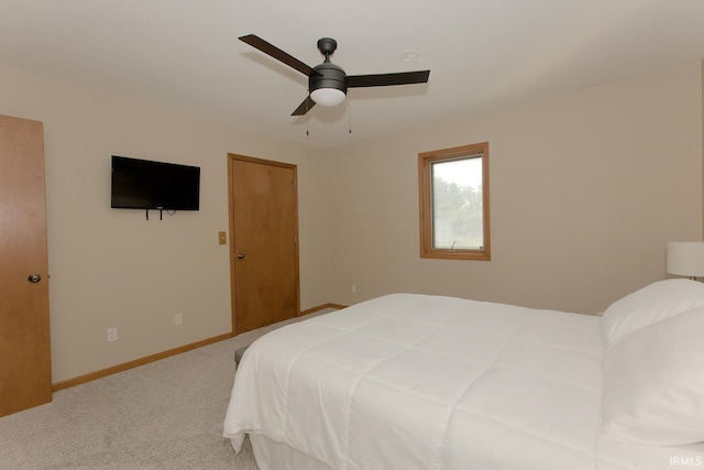 327 Hillside Ave, Roanoke, IN 46783 - carpeted bedroom featuring baseboards and ceiling fan