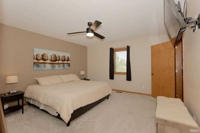 327 Hillside Ave, Roanoke, IN 46783 - bedroom featuring light colored carpet and ceiling fan