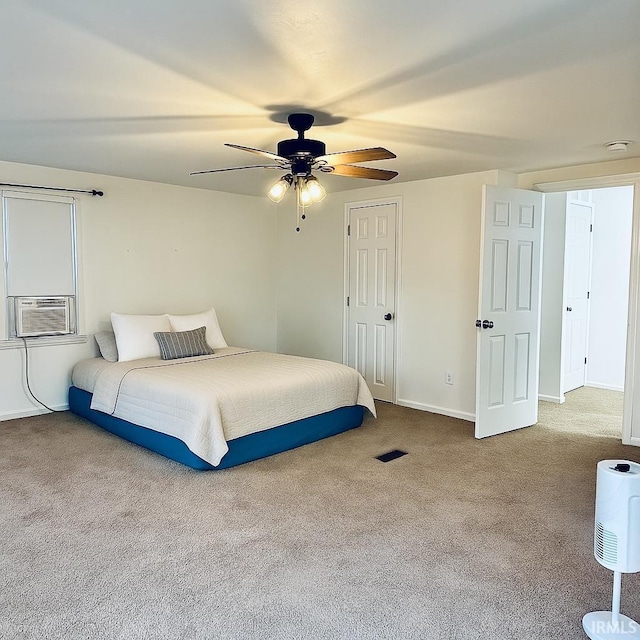 2023 E Columbia St, Evansville, IN 47711 - carpeted bedroom with cooling unit, a ceiling fan, and a closet