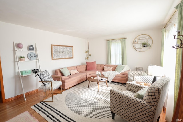 7420 S Fairfax Rd, Bloomington, IN 47401 - living area featuring wood finished floors and baseboards