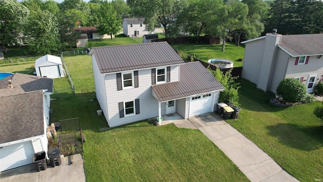 822 Aurora Knoll Ln, Fort Wayne, IN 46825 - view of front of house with a garage and driveway