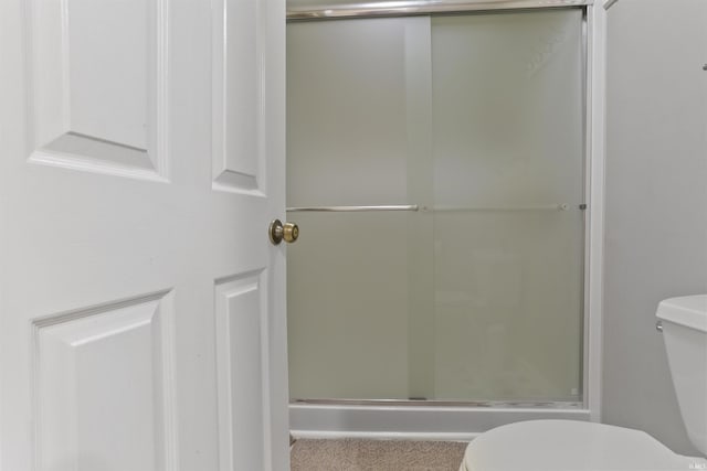 8855 Hickory Ln, Newburgh, IN 47630 - bathroom featuring toilet and a stall shower