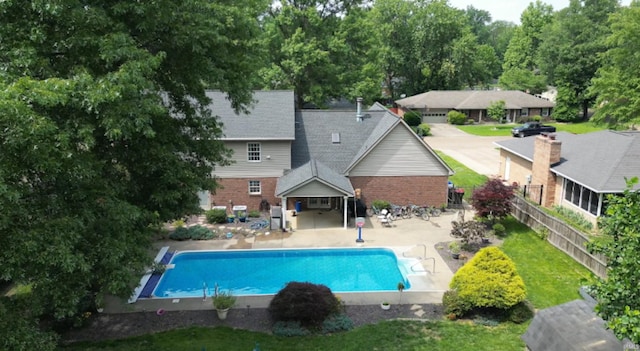 8855 Hickory Ln, Newburgh, IN 47630 - view of swimming pool featuring a patio