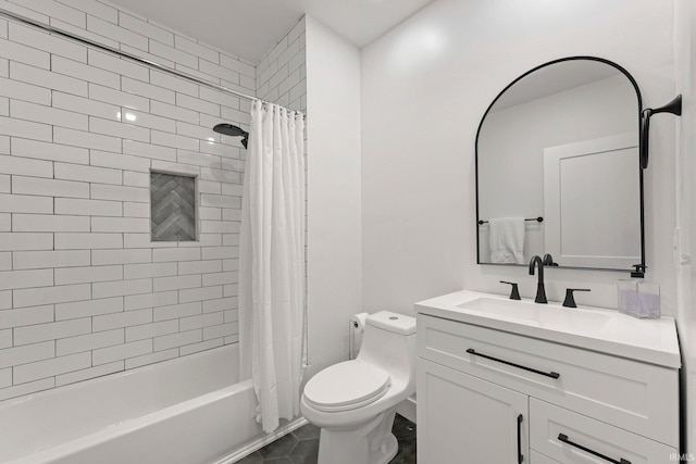 4230 Tacoma Ave, Fort Wayne, IN 46807 - bathroom featuring vanity and shower / bathtub combination with curtain