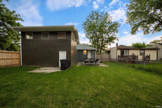 919 S 18th St, Lafayette, IN 47905 - back of house featuring a fenced backyard and a patio area