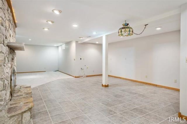7030 Windshire Dr, Fort Wayne, IN 46814 - finished basement featuring baseboards and recessed lighting
