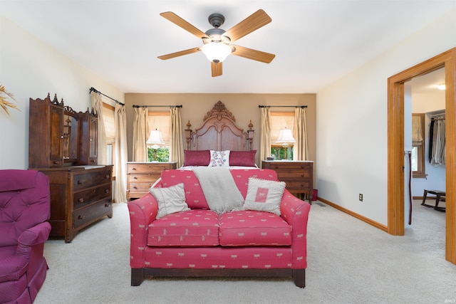 209 S 2nd St, Rockport, IN 47635 - carpeted bedroom with ceiling fan and baseboards