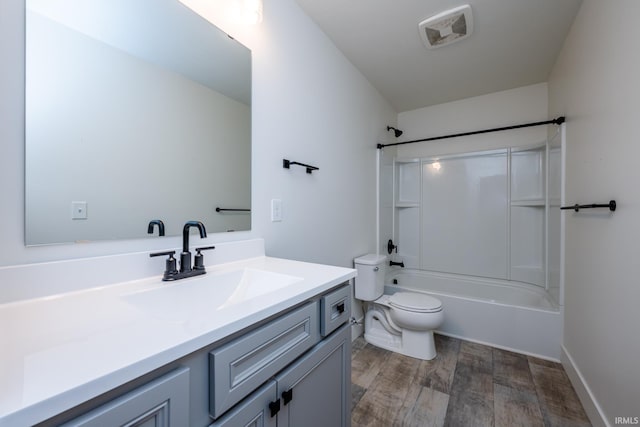 305 Hill Top Ct, New Carlisle, IN 46552 - full bath with vanity, wood finished floors, and  shower combination