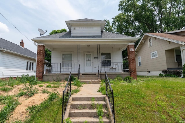 1722 Nash St, South Bend, IN 46613 - bungalow featuring roof with shingles and covered porch