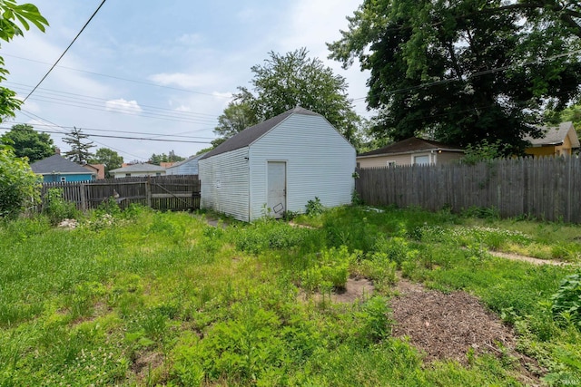 1722 Nash St, South Bend, IN 46613 - view of shed featuring a fenced backyard