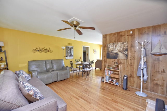 2885 E Bradford Ct, Monon, IN 47959 - living room with wood finished floors and a ceiling fan