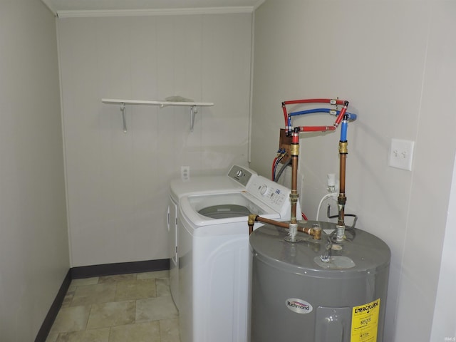 5294 W Finch Rd, Claypool, IN 46510 - washroom with water heater and separate washer and dryer