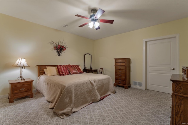 6615 Leeway Dr, South Bend, IN 46628 - bedroom featuring light colored carpet and a ceiling fan