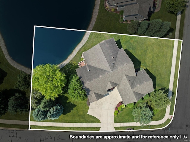 6615 Leeway Dr, South Bend, IN 46628 - aerial view of property and surrounding area featuring property boundaries highlighted