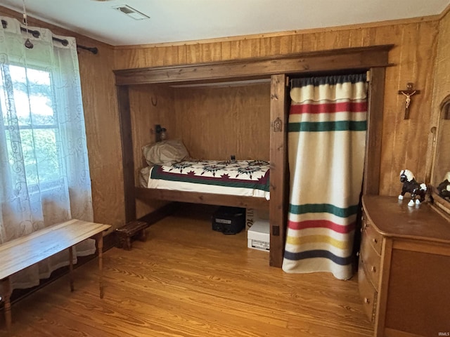 7614 N 100 W Rd, Uniondale, IN 46791 - bedroom with wood walls and wood finished floors