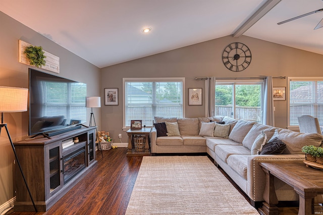 2407 Ellington Ridge Dr, Evansville, IN 47711 - living area with dark wood-style floors and recessed lighting