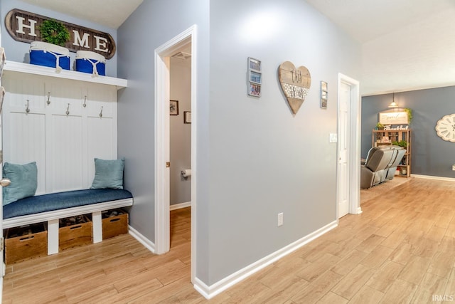 297 Indigo St, Lafayette, IN 47909 - mudroom featuring light wood-style flooring and baseboards