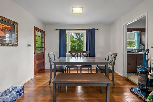 309 Highland Dr, West Lafayette, IN 47906 - dining area with wood finished floors and baseboards