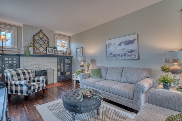 2732 Pennsylvania St, Evansville, IN 47712 - living room with healthy amount of natural light, wood finished floors, and a fireplace