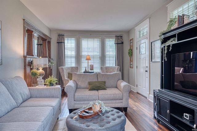 2732 Pennsylvania St, Evansville, IN 47712 - living room featuring wood finished floors and baseboards