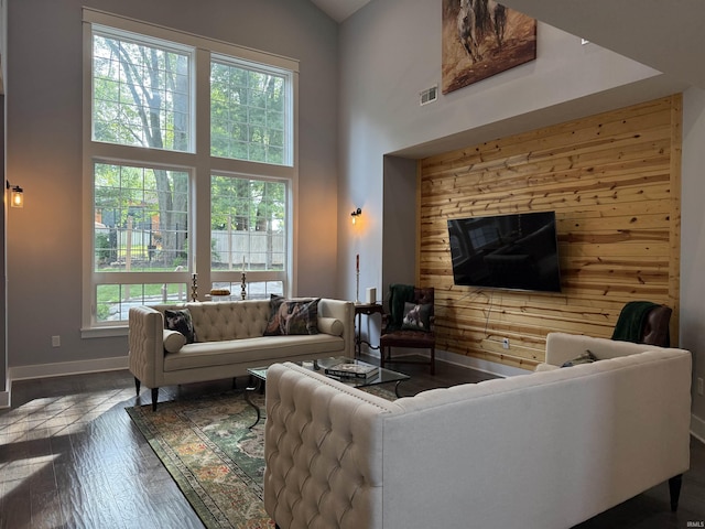 1285 E Zinnia Dr, Bloomington, IN 47401 - living room with high vaulted ceiling and wood finished floors