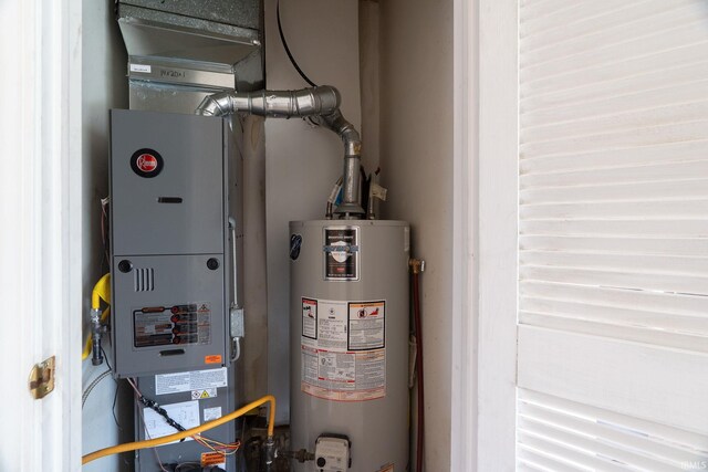 115 S 27th St, Lafayette, IN 47904 - utility room with gas water heater and heating unit