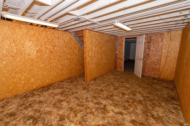 18633 Cleveland Rd, South Bend, IN 46637 - finished below grade area featuring carpet floors