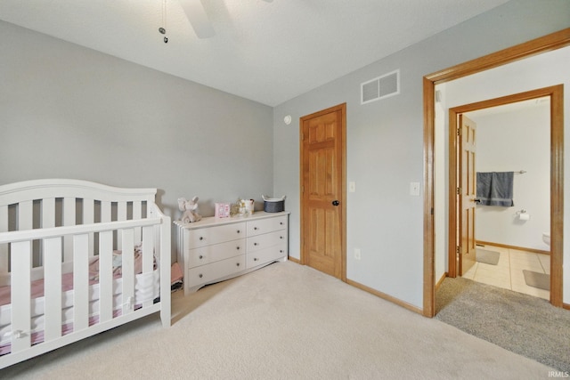 14628 Firethorne Path, Fort Wayne, IN 46814 - carpeted bedroom with baseboards and a ceiling fan