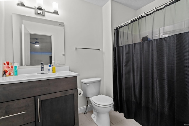 1014 Happy Hollow Rd, West Lafayette, IN 47906 - full bathroom with tile patterned floors, vanity, and a shower with shower curtain