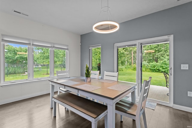 1014 Happy Hollow Rd, West Lafayette, IN 47906 - dining space with wood finished floors and baseboards