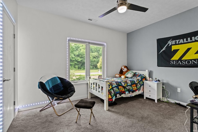 1014 Happy Hollow Rd, West Lafayette, IN 47906 - carpeted bedroom featuring ceiling fan and baseboards