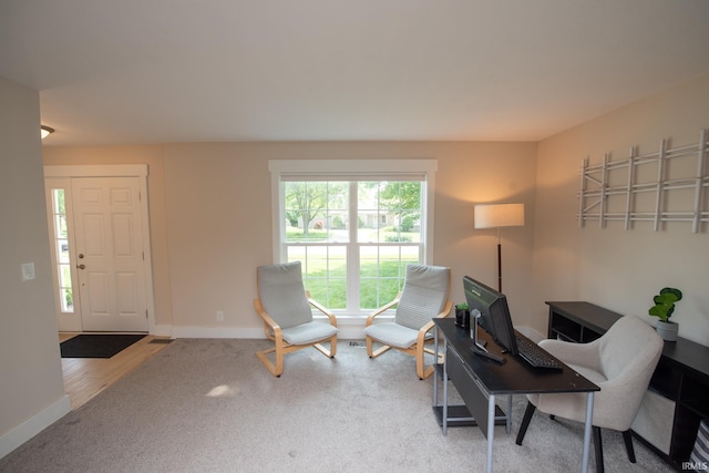 1914 Bayberry Ln, West Lafayette, IN 47906 - living area featuring an office area and carpet