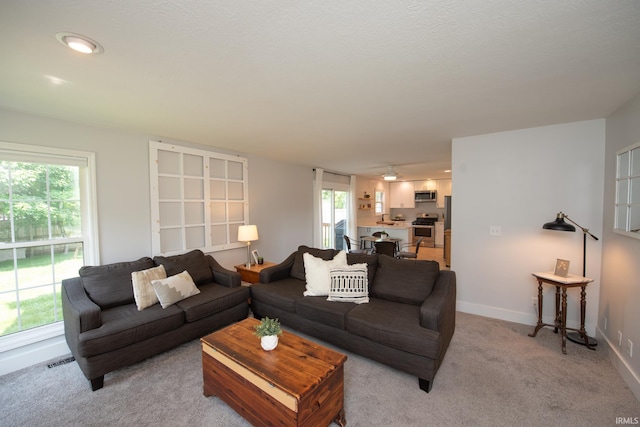 1914 Bayberry Ln, West Lafayette, IN 47906 - living room with light carpet and baseboards