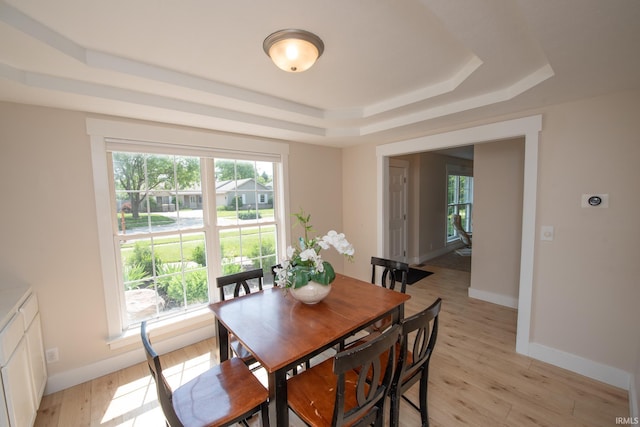 1914 Bayberry Ln, West Lafayette, IN 47906 - dining area with a raised ceiling, healthy amount of natural light, and light wood finished floors