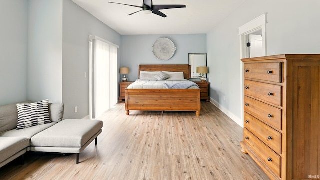 420 Catherwood Dr Unit 3, West Lafayette, IN 47906 - bedroom featuring light wood finished floors and ceiling fan